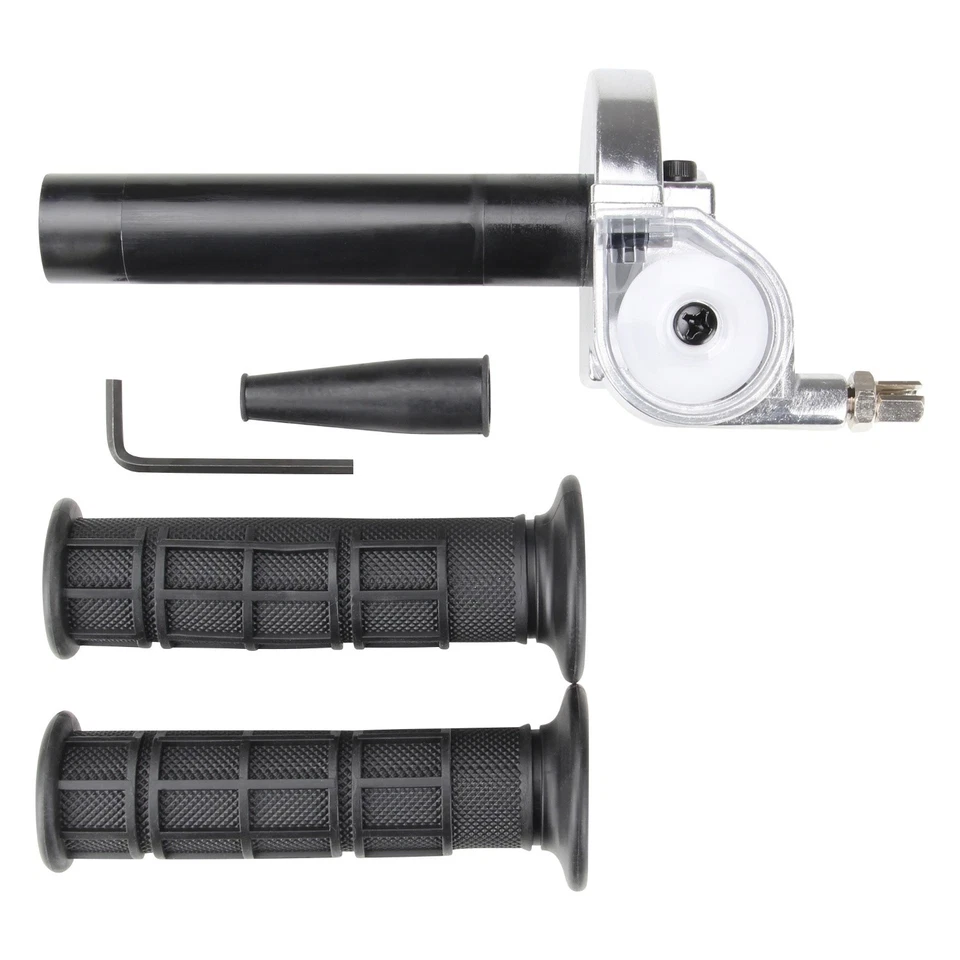 Manija de gas de carrera corta manijas cromadas para Kymco BET & WIN 50 Yamaha BWS Bump Baotian Foto 2 de 4