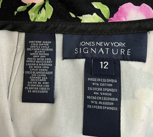 JONES NEW YORK SIGNATURE WOMEN'S MULTI COLOR FLORAL PRINT SKIRT SIZE 12 - Picture 5 of 5