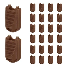 Zipper Pull Tabs Cord End Tips Shoelace End Clips - (30 Pack, Brown)