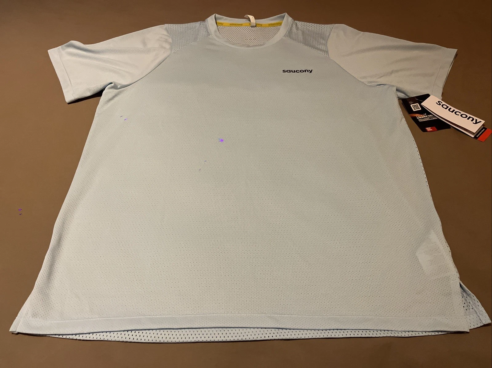 Saucony Elevate Blue Short Sleeve T Shirt Size L Crew Neck BNWT Large HeiQ
Opens in a new window or