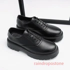 Men's Lace Up Platform Oxfords Round Toe Chunky Heel Lug Sole Derby Dress Shoes