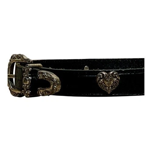 Cinturón de cuero negro occidental vintage Brighton Kids talla XS. 25053  Foto 3 de 4