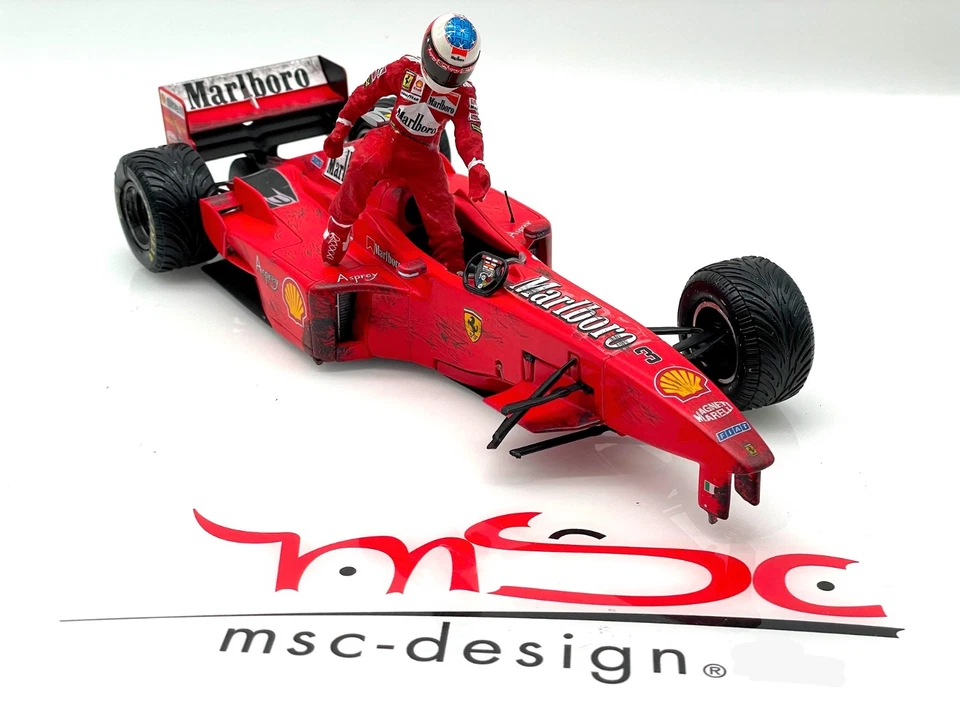 1:18 Schumacher Ferrari F300 GP Belgien Umbau, Raintyres, mit Zertifikat - Bild 2 von 4