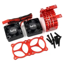 NEW Yeah Racing YA-0643RD Alum 540/550 Motor Heat Sink w/ Twin Tornado HS Fan Re