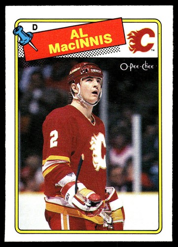 1988-89 O-Pee-Chee #231 Al MacInnis Calgary Flames Salón de la fama - Imagen 1 de 2