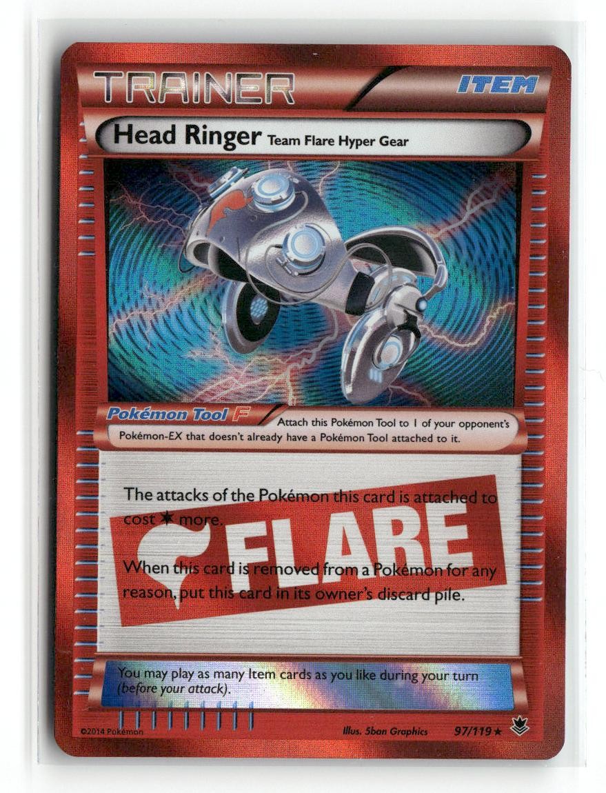 Pokemon Head Ringer Team Flare Hyper Gear Phantom Forces 97/119 Holo