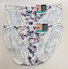 NWT 2 Vanity Fair Illumination String Bikini Panties 18108 City Garden Size 8/XL