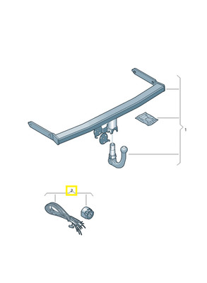 Original Einbausatz - Elektrische Teile für Anhängerbetrieb 6R0055210
