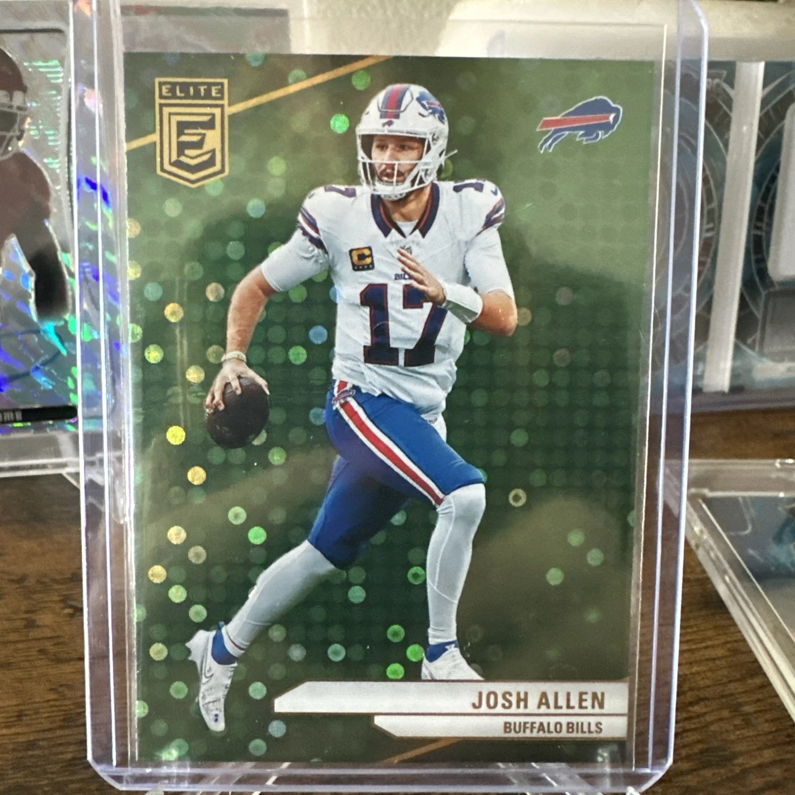 2024 Panini Donruss Elite - Josh Allen #1 Green Disco NFL Buffalo Bills Card