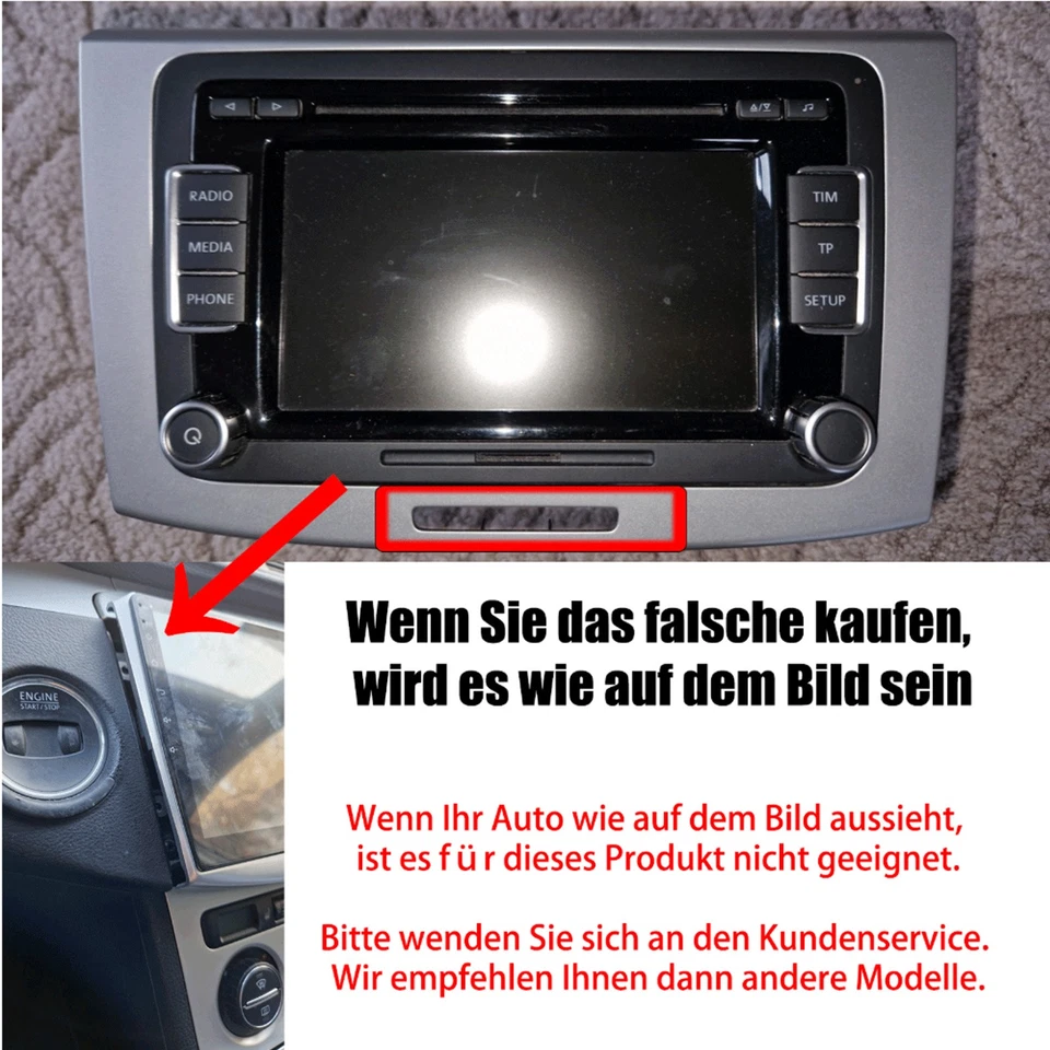 2+32GB Android 14 Autoradio Carplay GPS Navi +Kam für VW Passat B6 B7 Magotan CC - Bild 2 von 4
