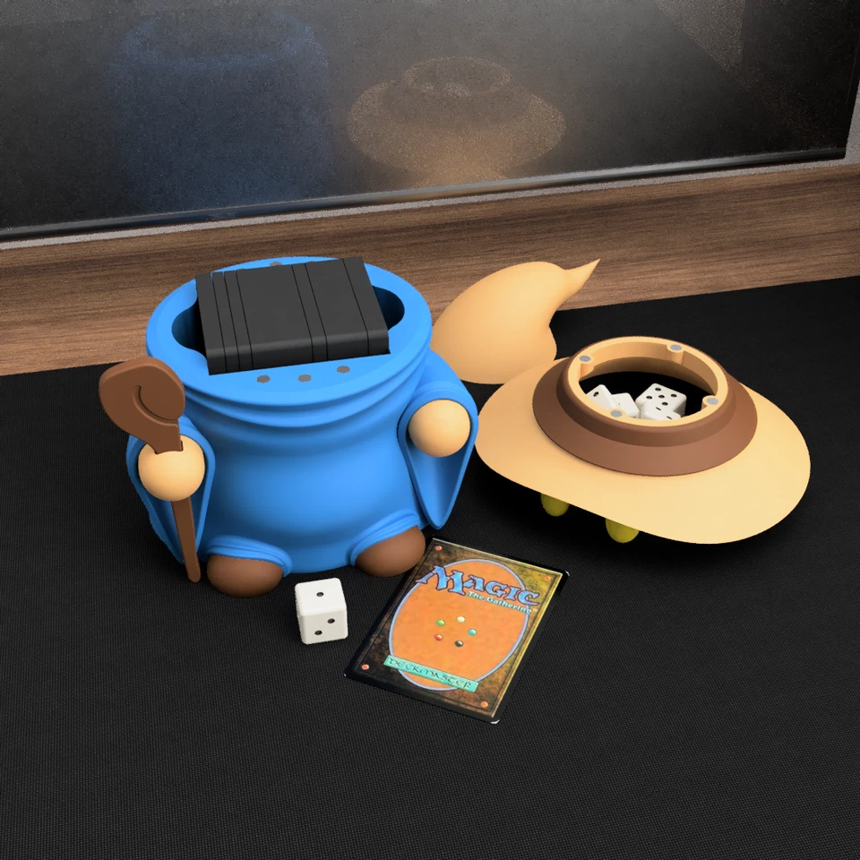 Black Mage Deck Box - MTG Final Fantasy theme - Magetic Lids - Image 2 of 2