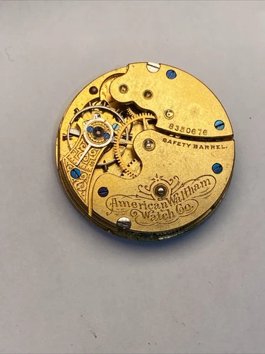 Waltham Os antique pocket watch movement for Repair, Runs (32)
