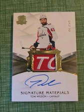 UD The Cup Signature Materials Tom Wilson Capitals AUTO NAME PLATE