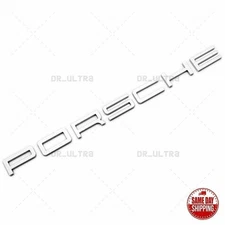 New Chrome Look PORSCHE Letters Rear Badge Emblem Look Deck Lid 958-559-687-01
