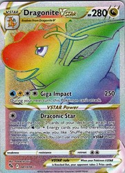 Dragonite VSTAR Rainbow Secret Rare 081/078 Pokémon GO