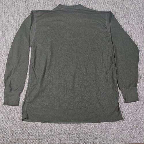 Camicia uomo LL Bean XXL alta Henley manica lunga vestibilità tradizionale verde oliva - Foto 7 di 7