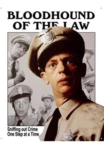 Andy Griffith tin sign vintage of Sheriff Barney Fife
