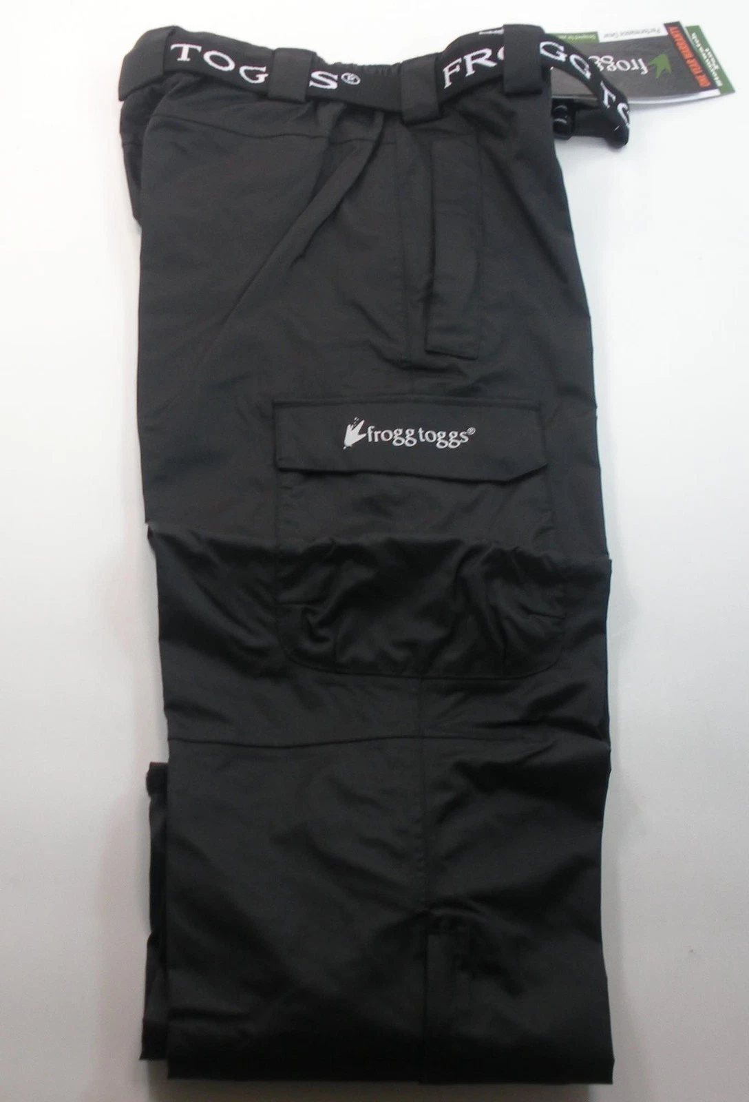 Stormwatch Frogg Toggs Waterproof Nylon Pants Size Large Black