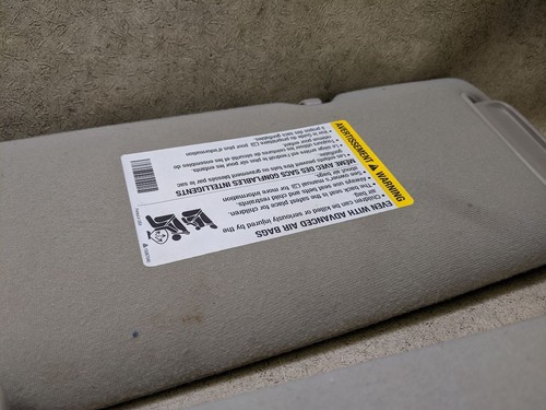 Pair Driver Passenger Sun Visor Gray Fits 03-07 GMC SIERRA PICKUP TRUCK z40 - Bild 5 von 8