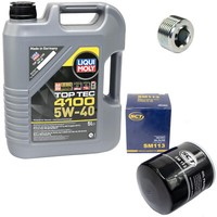 MotoröL Set 5W-40 5 Liter + ÖLfilter SM 113 + Schraube FüR Citroen Fiat Peugeot