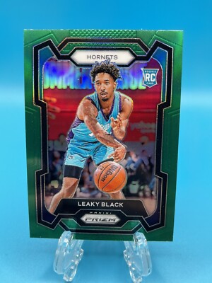 2023-24 Leaky Black Panini Prizm Green Prizm Rookie Card #184 Charlotte