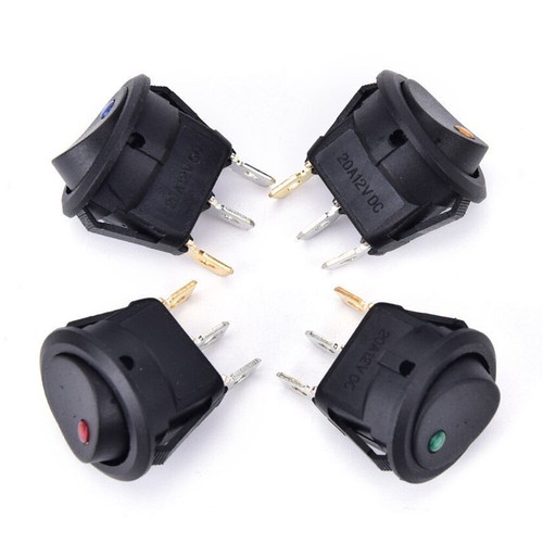 4Pcs Lighted Rocker Switch DC 12V 20A for Boat Car(1 each of 4 colors) ES - Afbeelding 6 van 12