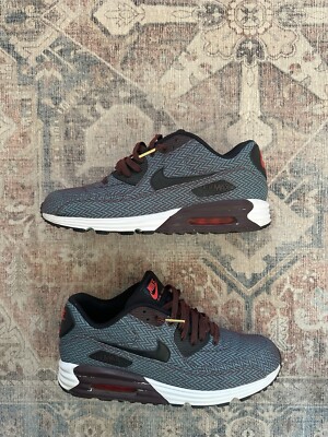 Nike Air Max Lunar 90 Premium Suit & Tie Burgundy-Herringbone Size 12
