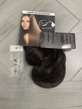 20 " Invisible Wire No Clip One Piece Extension Synthetic hair Dark Brown 90 G