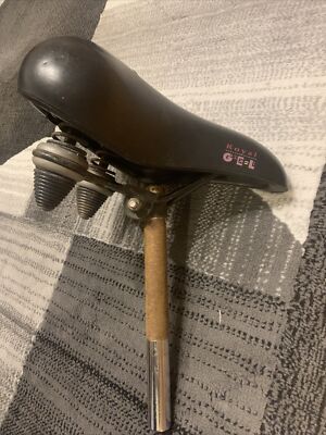 Selle De Vélo Vintage Selle Royal 1986 - Gel - Noire - Occasion Bon État