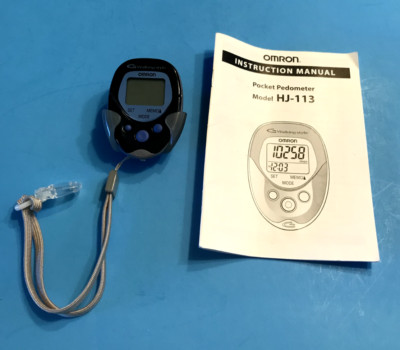 Omron HJ-113 Digital Pocket Pedometer Walking Style - Clip Belt Clip