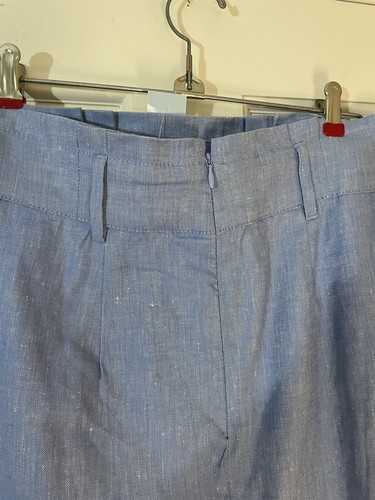 ANN TAYLOR PETITE WOMEN'S BLUE LINEN BLEND SKIRT- SIZE 8P - NWT 0462 - Picture 9 of 11