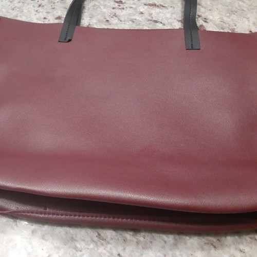 No Brand/ Women's Shoulder Bag/ 2 tone maroon and black NEW - Picture 6 of 10