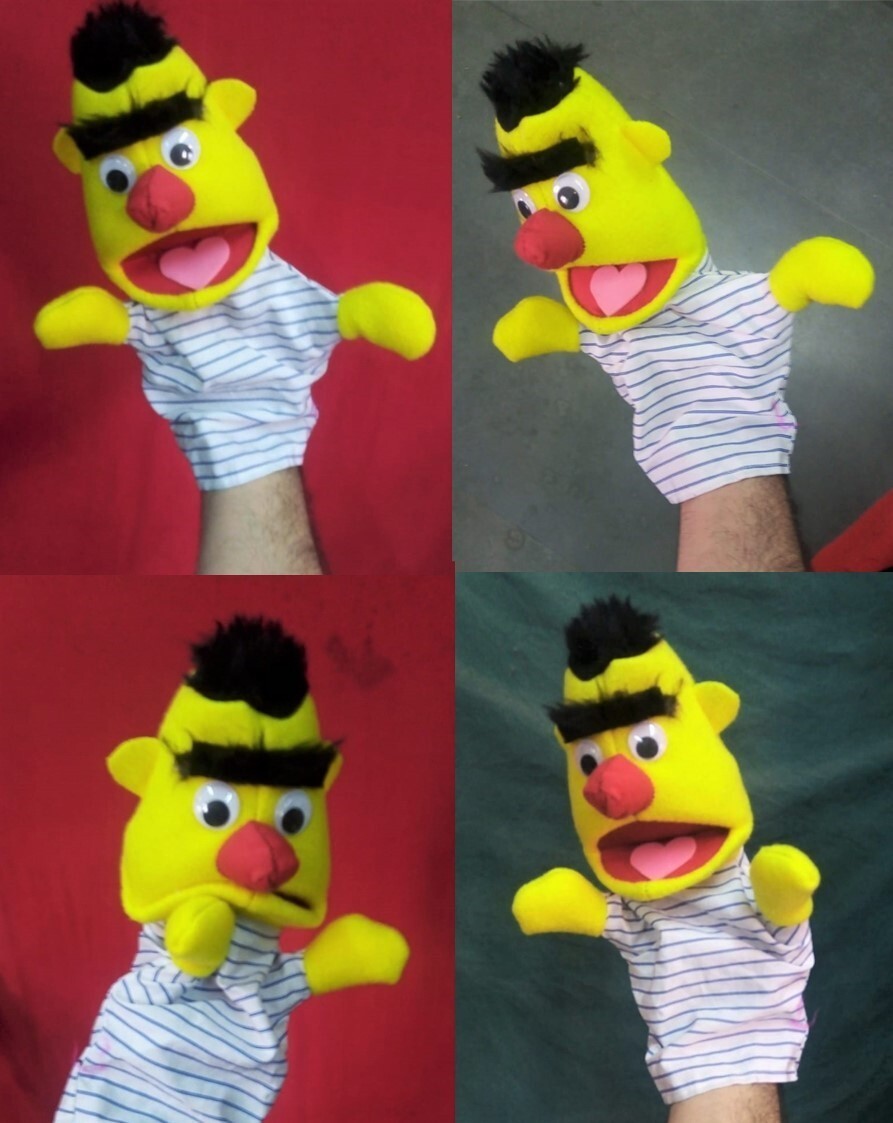 BERT MUPPET HAND GLOVE PUPPET SESAME STREET MUPPET BETO MARIONETES