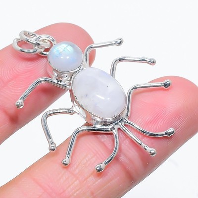 Acheter Pendentif en argent sterling 925 avec pierre de lune arc-en-ciel naturelle et topaze 2,01 k0S09