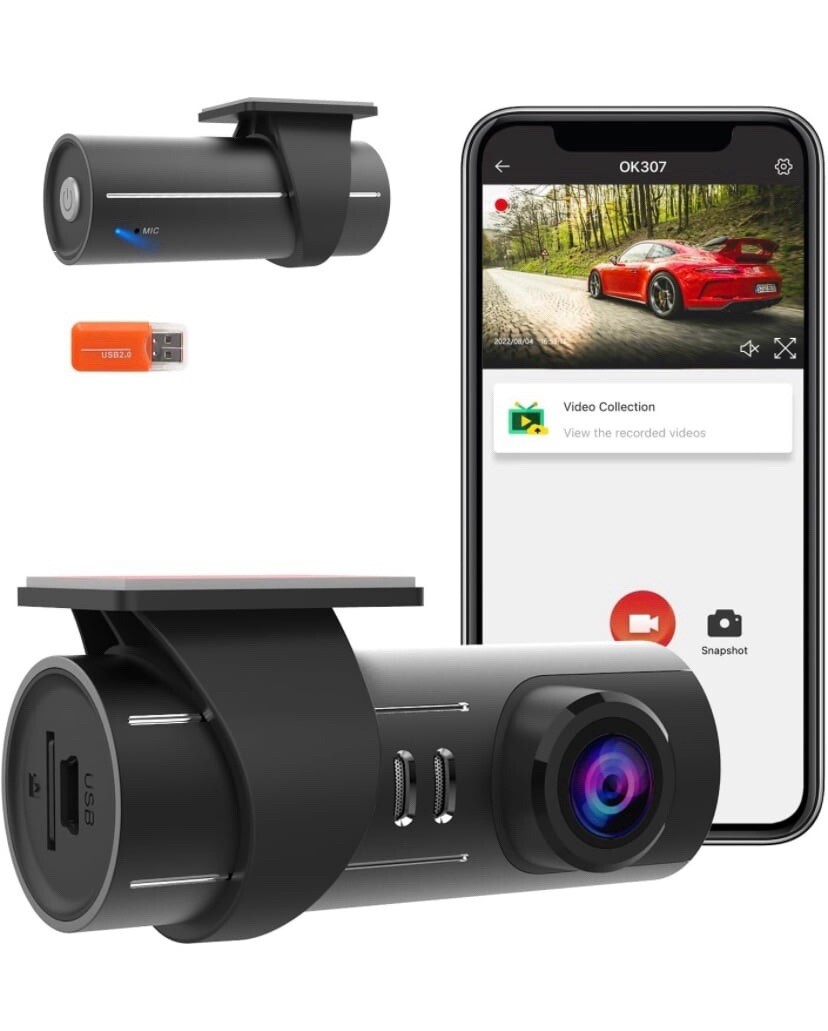 1080P FHD WiFi Dash Cam with Super Capacitor and Compact Front Design-image