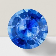 Blue Sapphire Round Cut Gemstone 1.30 Cts - 7 mm Lustrous Loose Gem