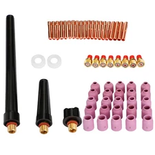 58Pcs Tig Welding Torch Stubby Gas Lens Consumables Cup Kit For Wp-9/20/25 US