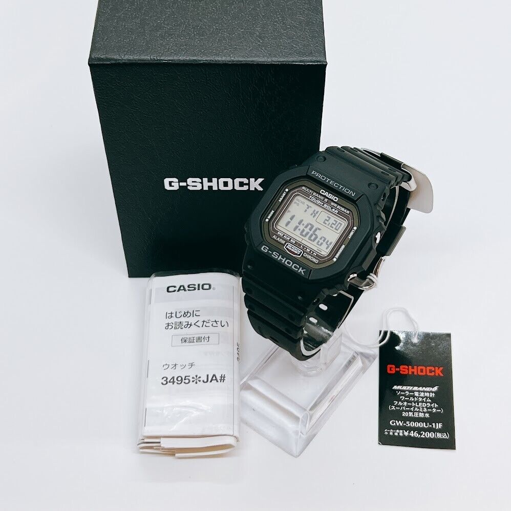 Casio G-Shock GW-5000U-1JF Black Tough Mens Watch Japan Casio G-Shock GW-5000U-1JF Black Tough Mens Watch Japan