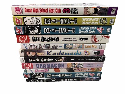 Anime Manga Mixed Media Lot 11 English Japanese Shojo Beat Deathnote Witch Class