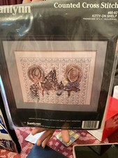 Kitty on Shelf Cross Stitch Kit Country Cat Kitten Farmhouse 80-82 NEW