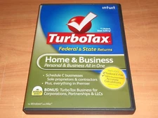 2CDs for FEDERAL RETURNS *Retail 2009 TURBOTAX HOME & BUSINESS CD Plus BUSINESS