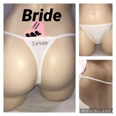 Cotton Sisters  Bride  Thong Panties. New With Tags