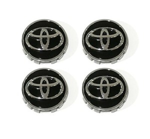 4PC Toyota 62mm Black Wheel Center Cap For Corolla Altis Camry Hilux Revo Vigo