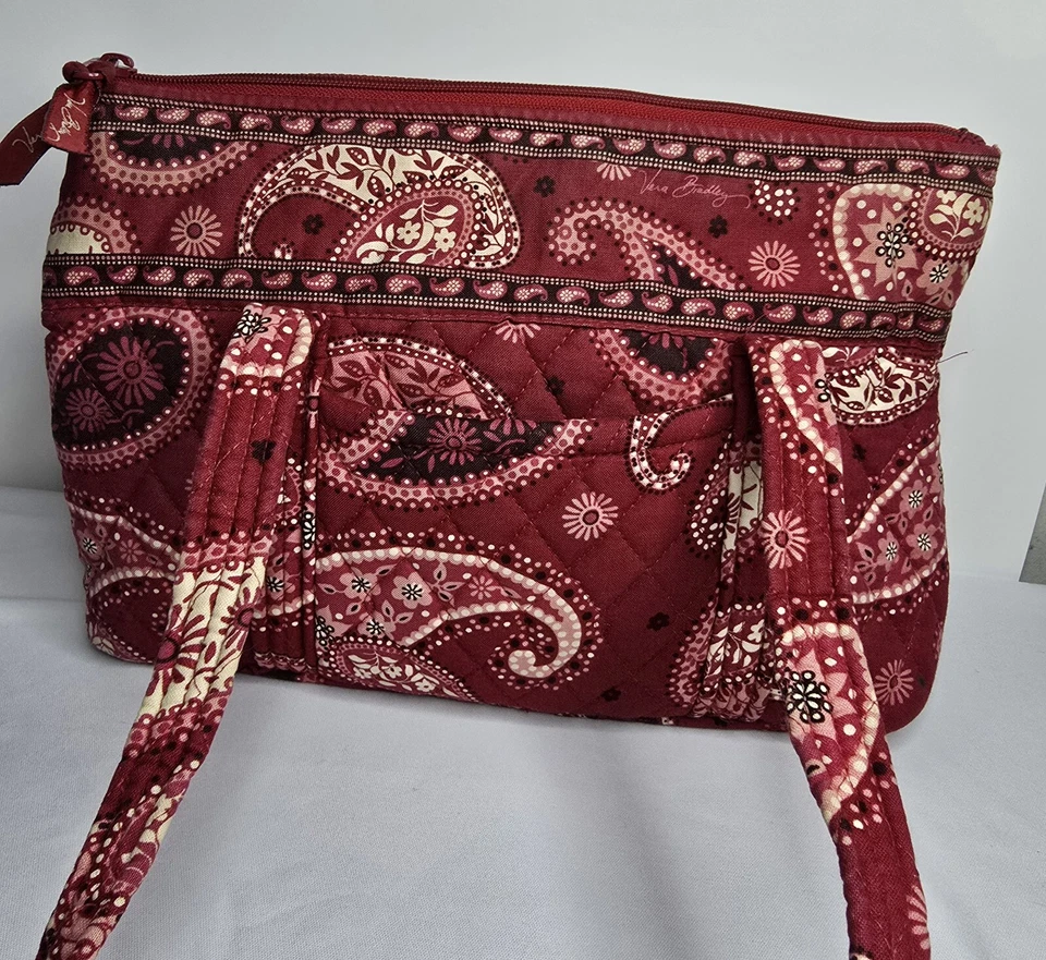 BOLSO DE MANO VERA BRADLEY BETSY MESA ROJO RETIRADO MUY BUEN ESTADO-ti Foto 3 de 4