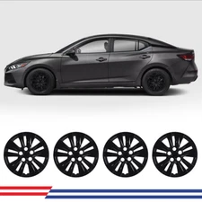 4Pcs/Set 16''Wheel Rim Cover Hubcaps Caps Black Rings For 2020-2025 NISSAN SENTR