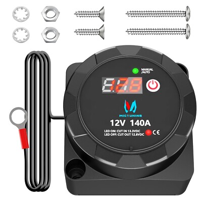 12V 140Amp Smart Dual Battery Isolator Switch Waterproof Voltage Sensitive Relay