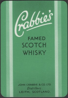 Playing Cards Single Card Old Antique Wide CRABBIE S SCOTCH WHISKY Advertising B