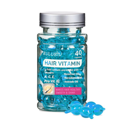 Hair Vitamin Treatment Serum - No Rinse with Argan Macadamia Avocado Oils 40Caps