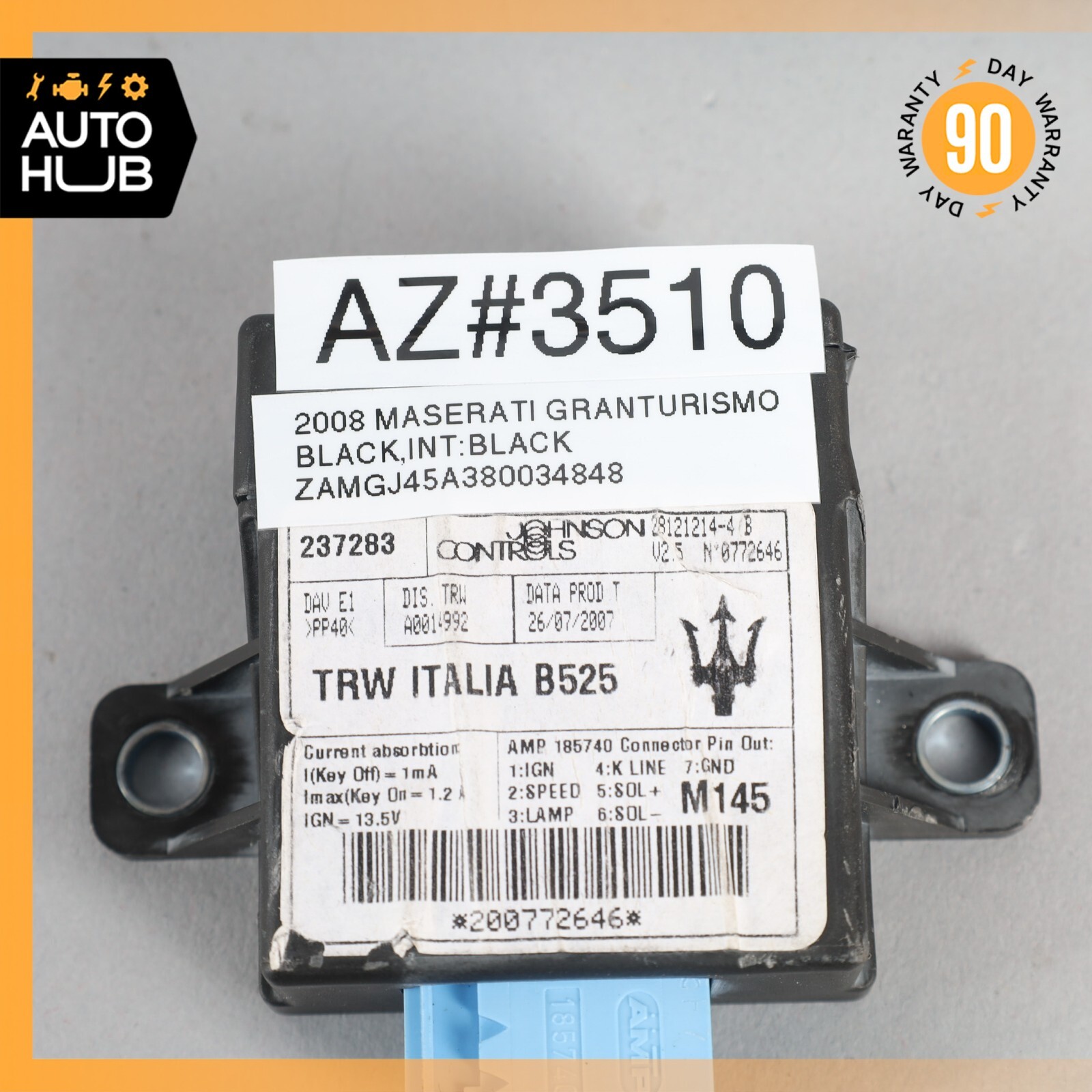08-19 Maserati GranTurismo M145 Power Steering Chassis Control Module Unit OEM