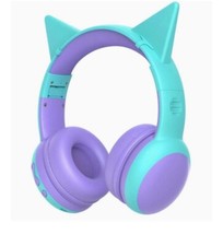 New Gorsun Kids Purple Cat Ears Foldable Headphones E61V